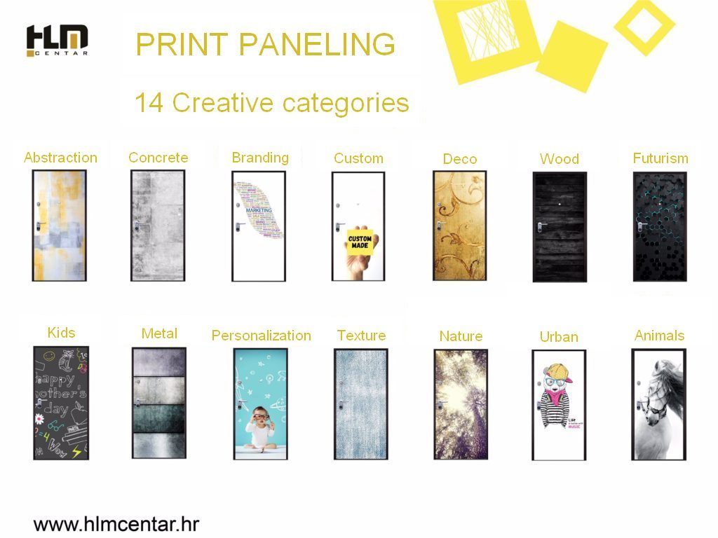 Creative PRINT paneling categories